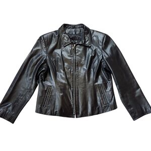 Vintage Ms. Maxima 100% Leather Jacket Sz XL